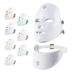 7 Colors LED Face Mask Beauty Machine Neck Part Mask LED Photon Facial Mask Repaired Skin Anti Aging Skin Rejuvenation Tool