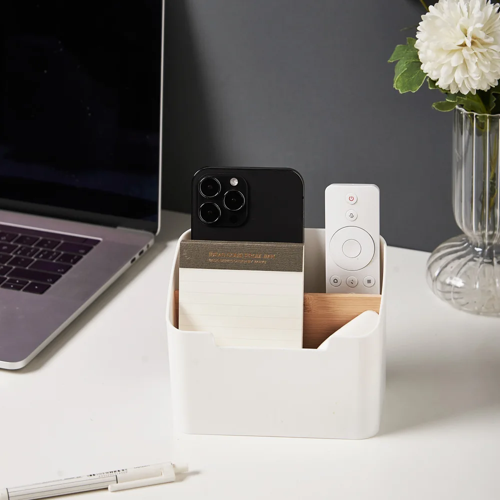Remote Control Holder, Remote Caddy, TV Remote Organizer Table Desktop, Storage Box for Makeup Brushes, Office Supplies - Image 6