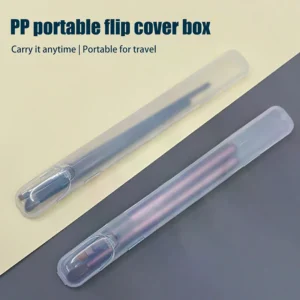 1PCS Portable Transparent Makeup Brush Storage Box With Cover Eyebrow Pencil Makeup Brushes Organizer Chopstick Case Beauty Tool