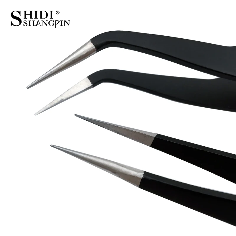 SHIDISHANGPIN 1/2/3PCS Tweezers Stainless Steel Curved Straight Eyebrow False Eyelash Tweezers Nail Art Extension Makeup Tool - Image 6