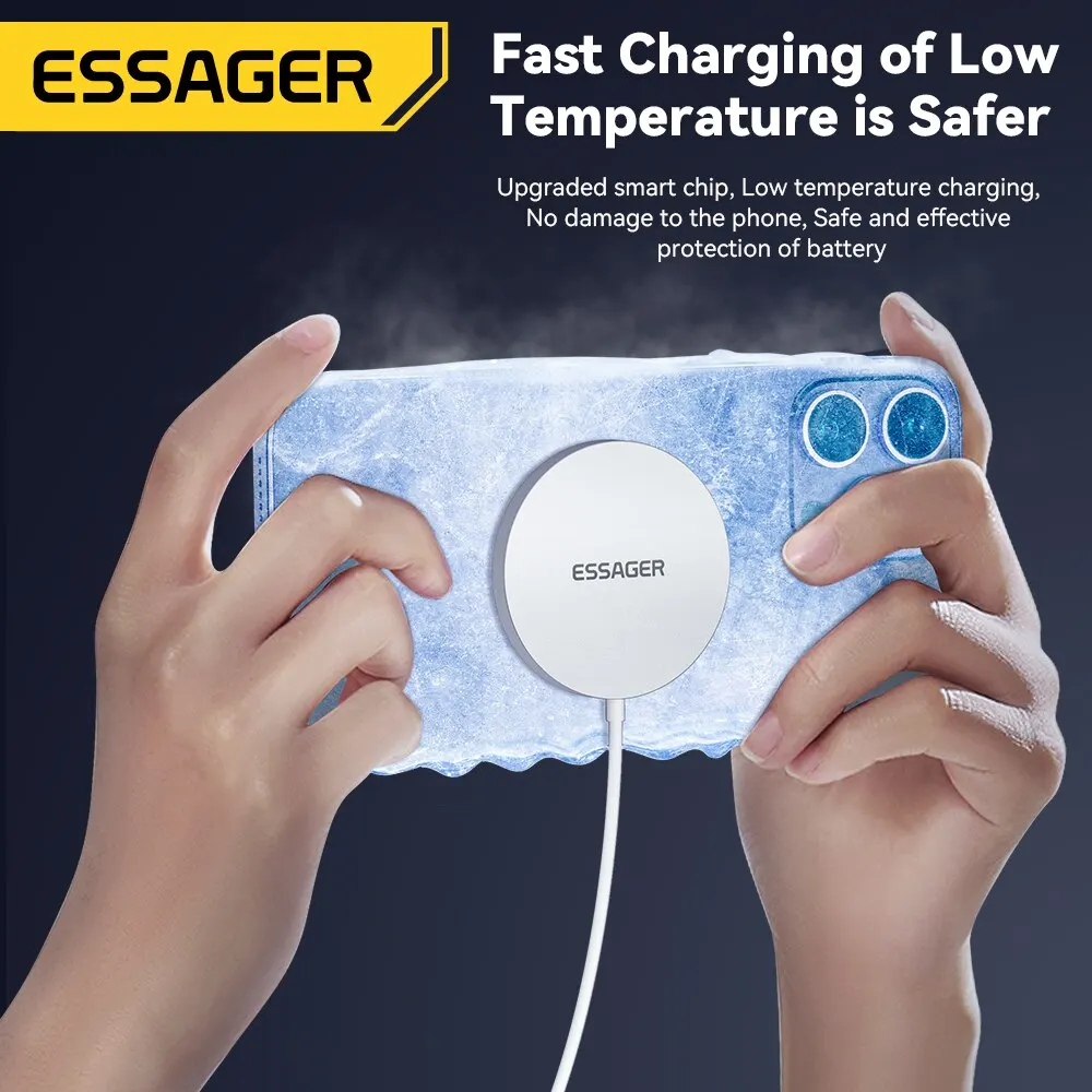Essager 15W Magnetic Qi Wireless Chargers Fast Charging for iPhone 14 13 12 Pro Max PD Fast Charging For Xiaomi Pad Adapter - Image 4