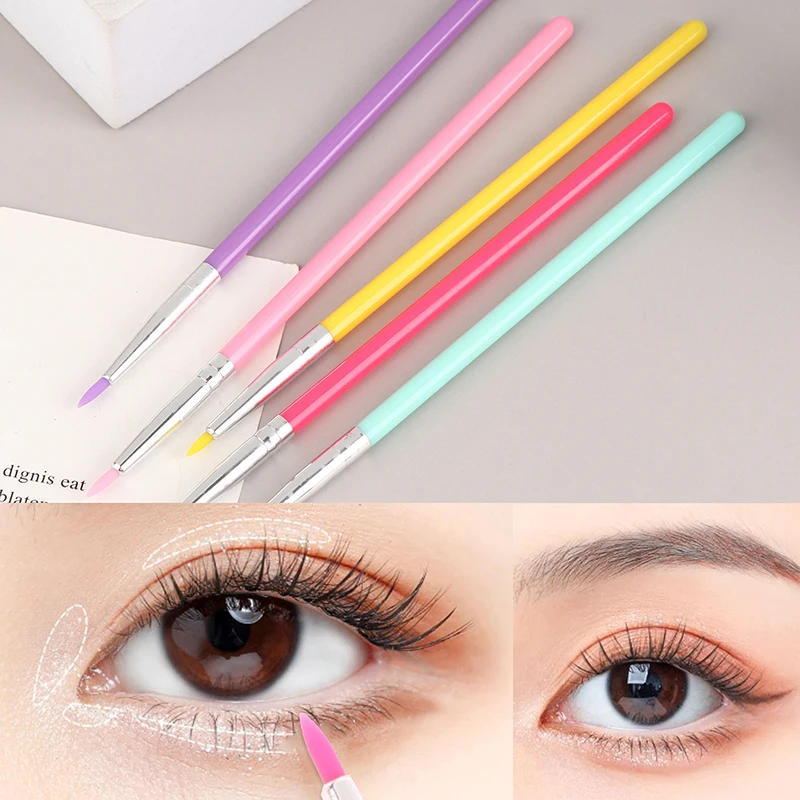Silicone Concealer Brush Eye Makeup Assist Brush Eyeliner Brush Eye Shadow Eyebrow Details Nail Painting Tools Nail Art Brush - Image 2