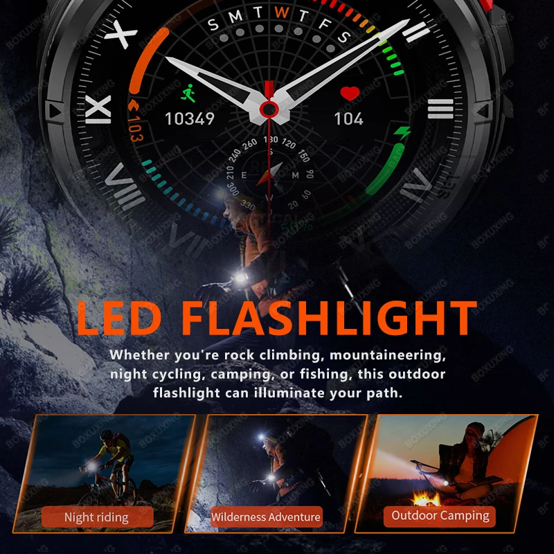 2026New T-Rex3 Ultra 1100mAh Battery Smart Watches IP68 Waterproof Compass Heart Rate LED Flashlight Sports Track Smartwatch Men - Image 3