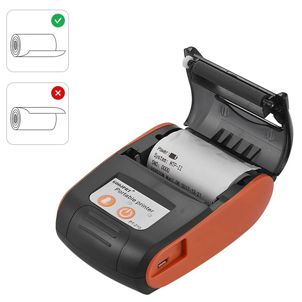 Mini Portable Thermal Receipt POS Printer Wireless Bluetooth 58mm Ticket Bill IOS Android PC Invoice Business Retail Ink-free - Image 2