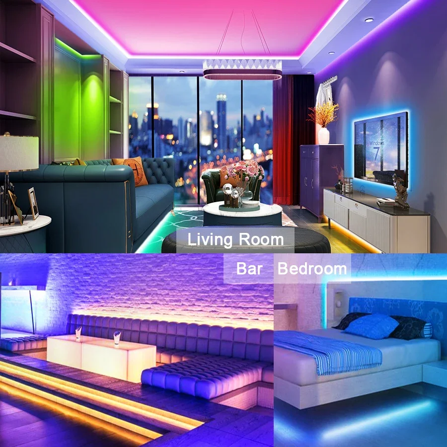 Rgb Led Strip 12V Waterproof Led Light Outdoor Tape 5050 2835 Self-Adhesive Flexible Ribbon Luces Ice String Led Wall Room Band - Image 6