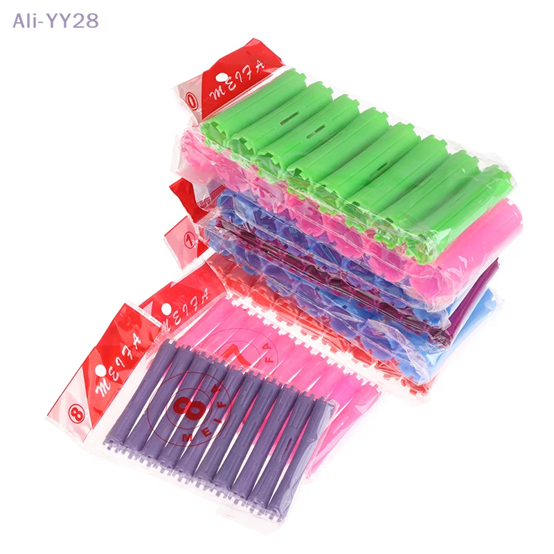 {YY28} 7/8/9/10 Pcs Heatless Hair Curler No Heat Hair Rollers Curling Rod Flexi Lazy Curls Wave Formers Hair Styling Tool - Image 3