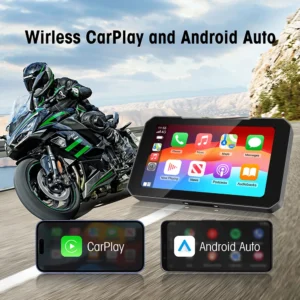 Portable 5 inch IP67 Waterproof Motorcycle GPS Navigation Wireless Carplay Android Auto DVR Drive Recorder Moto Monitor WIFI