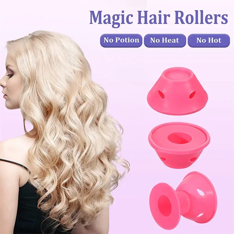 Heatless Hair Curlers Set: 10 Pieces Including Large and Small Soft Overnight Rollers for Women Lazy Curling Rods - Image 2