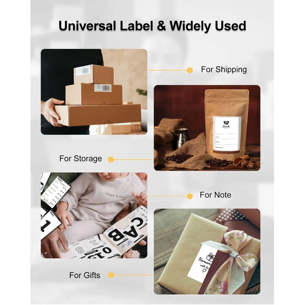 4x6inch Thermal Printer Papers 100x150mm White Labels Sticker For Shipping Labels DHL UPS Express LOGO Barcode For P50/D100/D200 - Image 2