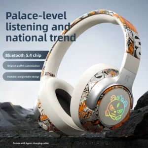 Bluetooth Graffiti Earphones Long Lasting Fashion Wireless Earphones Bluetooth Stereo Music Game Accessories Earphones Gifts