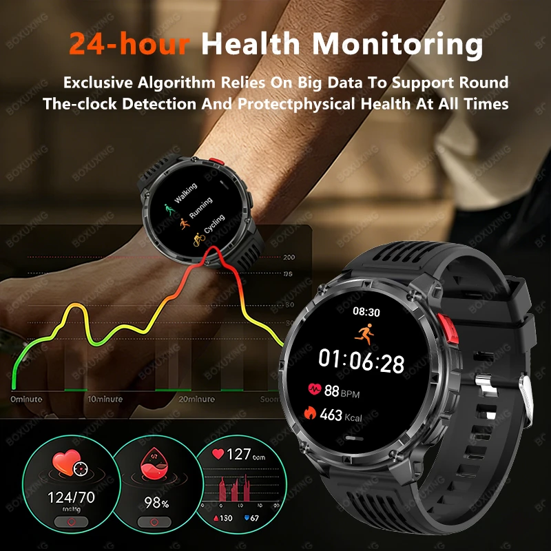 2026New T-Rex3 Ultra 1100mAh Battery Smart Watches IP68 Waterproof Compass Heart Rate LED Flashlight Sports Track Smartwatch Men - Image 4
