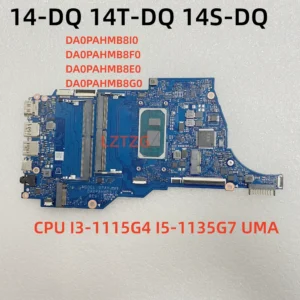 DA0PAHMB8I0 DA0PAHMB8F0 For HP 14S-DQ 14-DQ 14T-DQ Laptop Motherboard With I3-1115G4 I5-1135G7 UMA 100% Tested OK