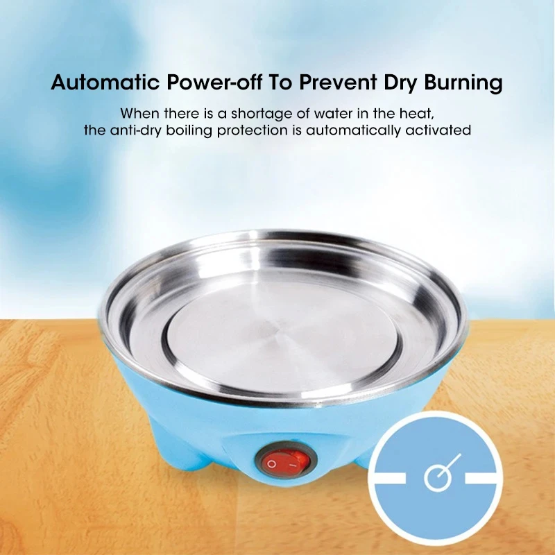 7-Egg Capacity Automatic Egg Cooker Multi-Functional Steamed Egg Boiled Custard Maker Home Breakfast Kitchen Appliance - Image 2
