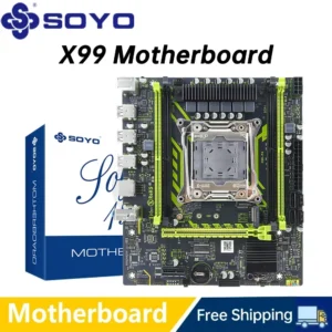 SOYO X99 Gaming Motherboard USB3.0 M.2 Nvme Sata 3 Dual Channel DDR4 Memory PCIEx16 LGA2011 for Desktop Computer Combo