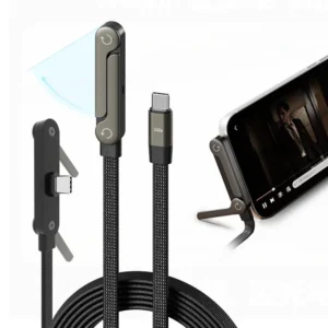 240W Fast Charging Cable 5 FT，Invisible Stand Charging Cable，Flat USB C Cable, USB C Cable Right Angle，for iPhone 17 Series