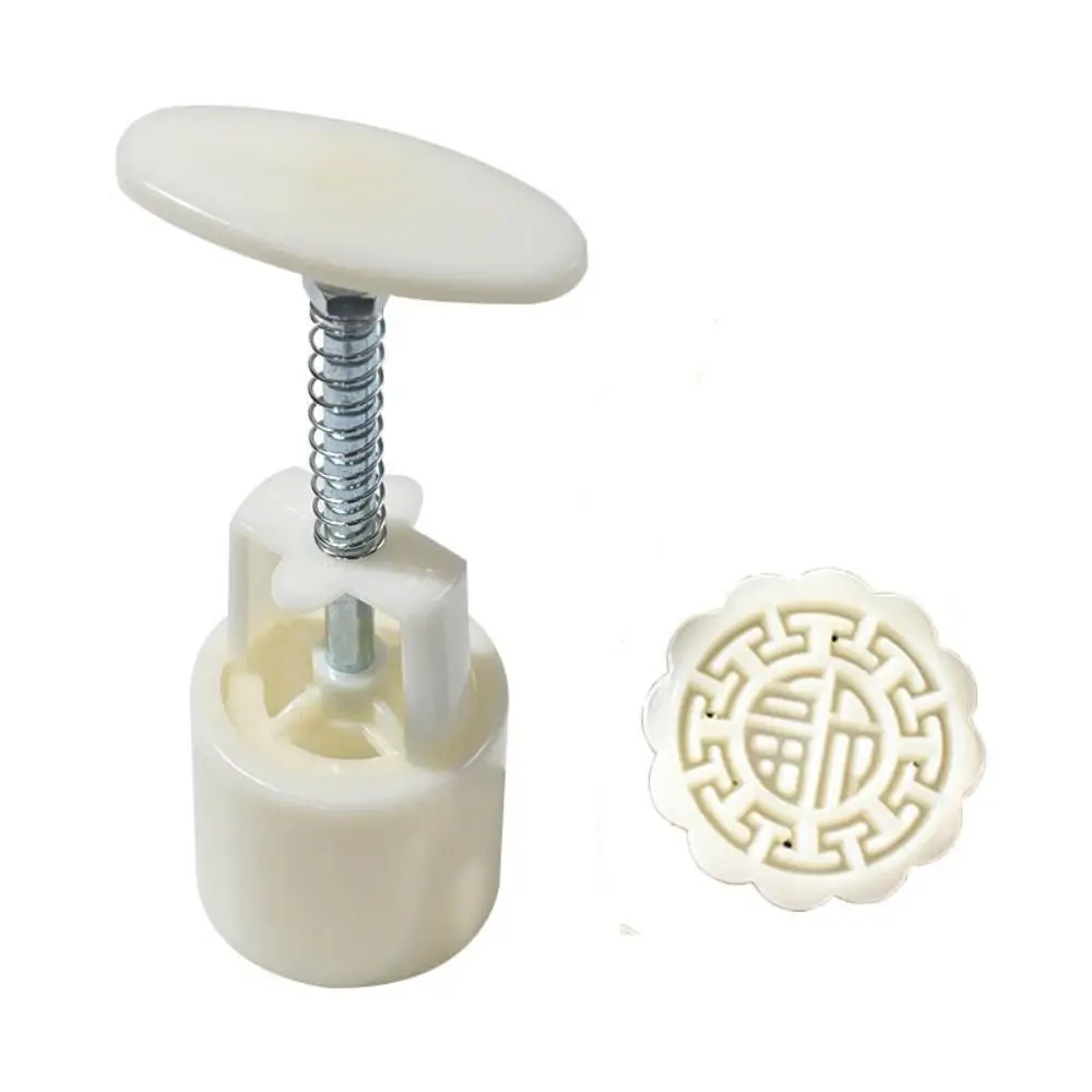 Mid Autumn Festival Round Mooncake Mold 50g DIY Hand Press Mold Fondant Cake Decoration Tools Flower Shape Moon Cake Mould - Image 2