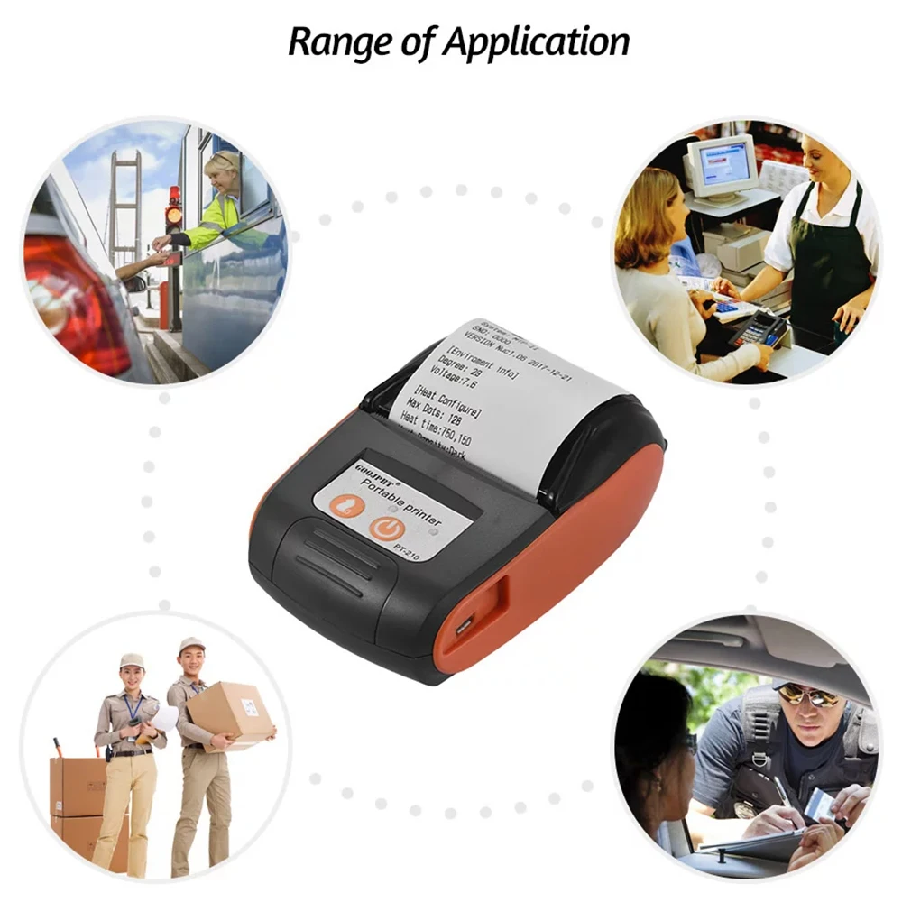 Mini Portable Thermal Receipt POS Printer Wireless Bluetooth 58mm Ticket Bill IOS Android PC Invoice Business Retail Ink-free - Image 6