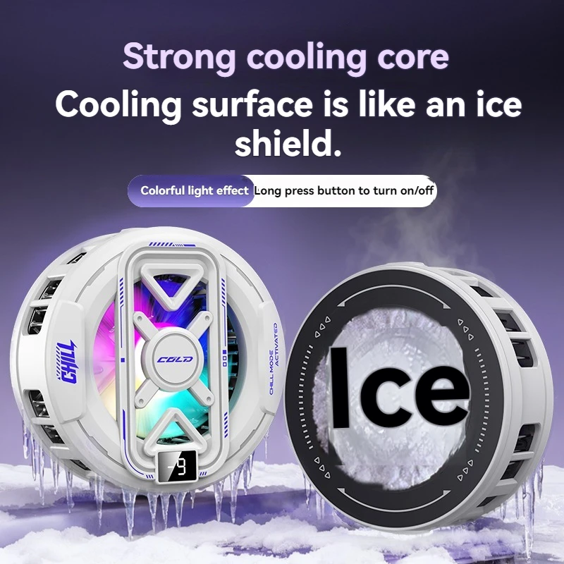 NEW Semiconductor Magnetic Cooler With Temperature Display Radiator Fast Heat Dissipation for Phones Gaming Tablet Cooling Pad