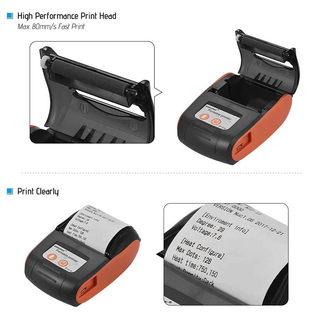 Mini Portable Thermal Receipt POS Printer Wireless Bluetooth 58mm Ticket Bill IOS Android PC Invoice Business Retail Ink-free - Image 4