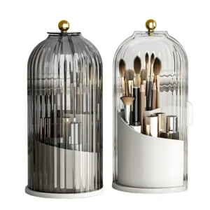 Makeup Brush Holder 360° Rotating Desktop Makeup Organizer Lipstick Eyebrow Pencil Containe