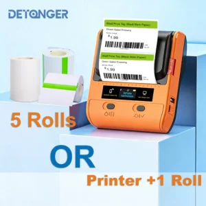 DETONGER DP30S 28-80mm Mini Portable Thermal Printer Multifunctional Barcode Label Sticker Maker BT Android / iOS