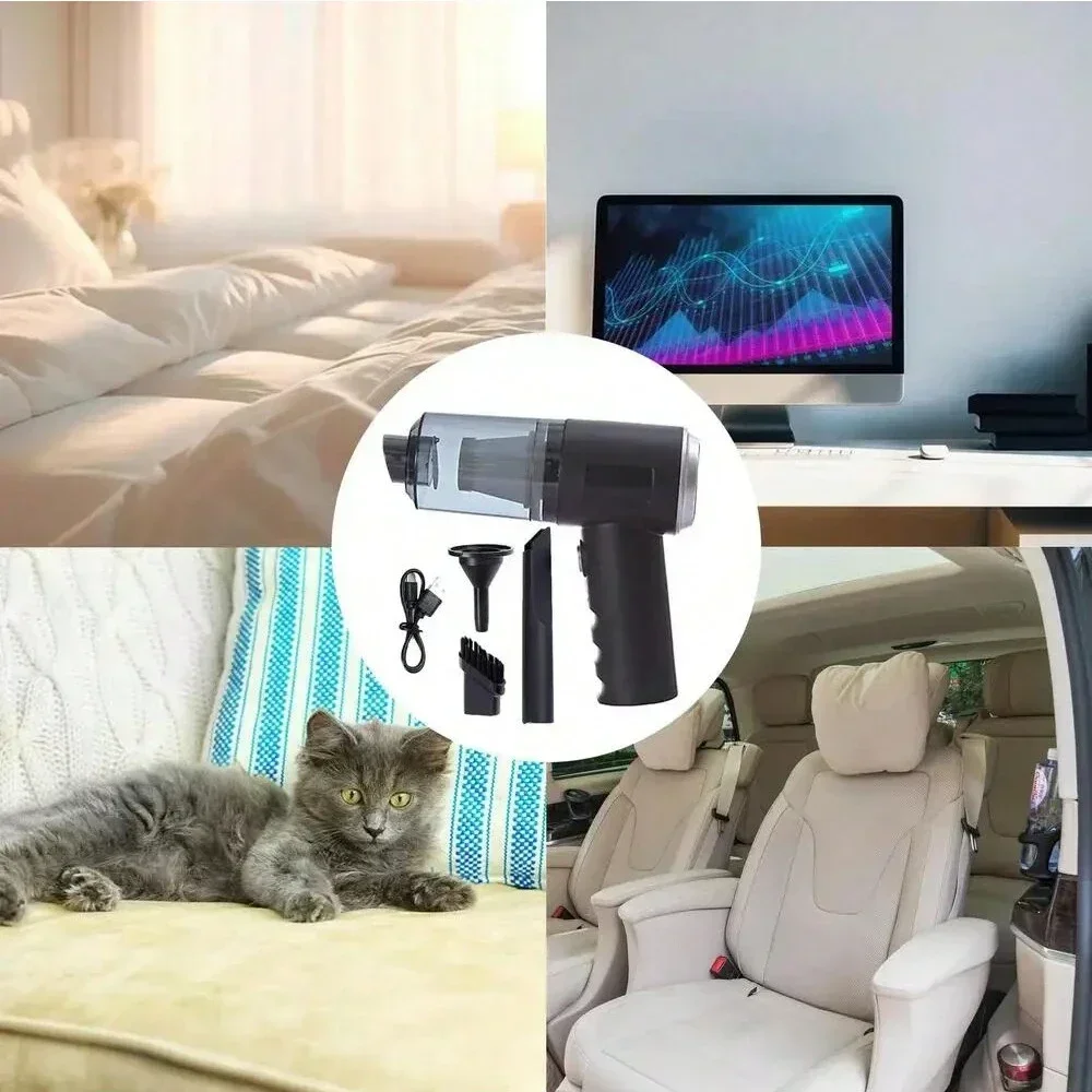 1PC Wireless Vacuum Cleaner 120W High Power Black Dual Use for Home And Car Powerful Portable Handheld Vacuum - Image 5