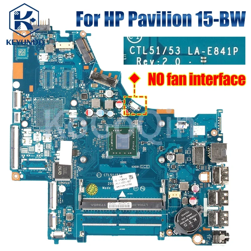 For HP Pavillion 15-BW 255 G6 Notebook Mainboard Core EM900E AM9220 924721-601 CTL51/53 LA-E841P DDR4 Laptop Motherboard - Image 3