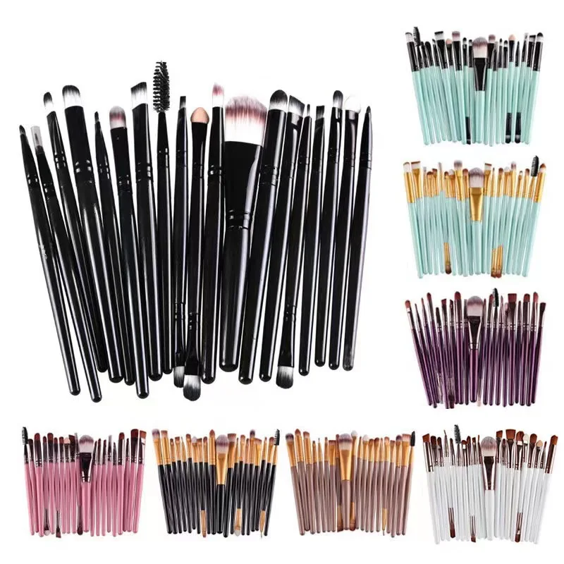 20pcs Eye Brush Complete Eyeshadow Brush Beauty Tool Neutral Logo Free Eyeliner Brush - Image 2