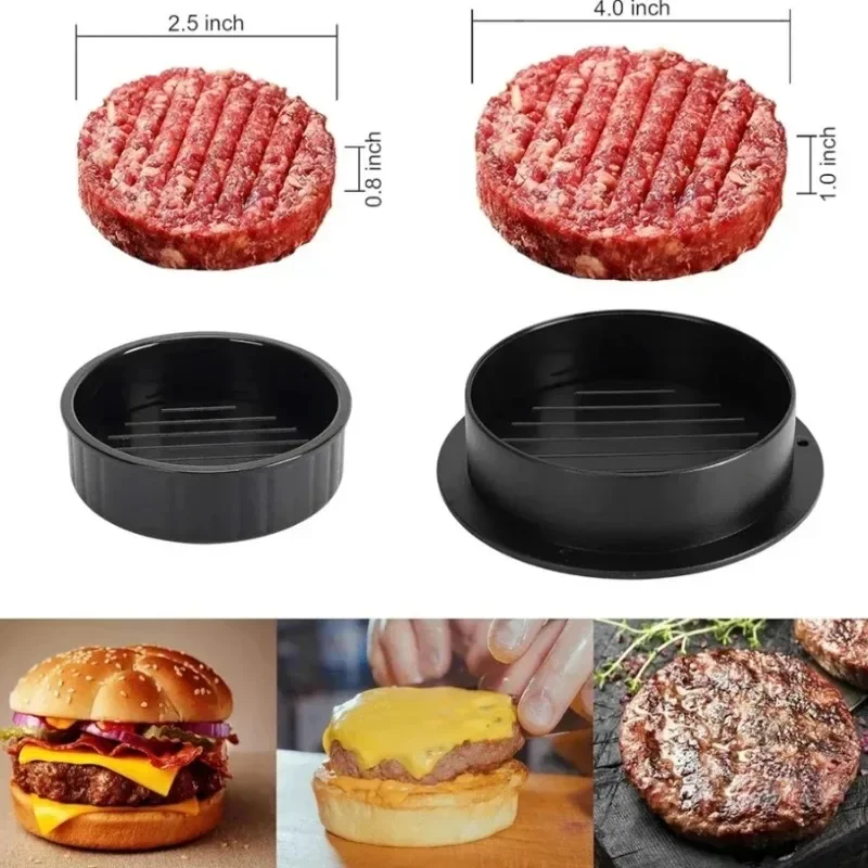 Hamburger Maker Press With 100 Patty Papers Round Non-Stick Meat Beef Grill Burger Press Patty Mold - Image 5