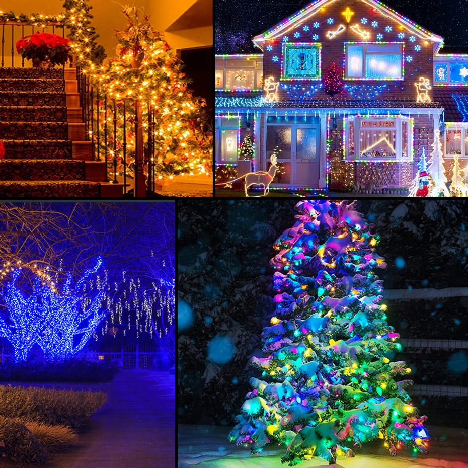 1M-50M Christmas Lights WS2812 Led Fairy String Light for Home Party Decoration USB Smart Bluetooth Curtain Lights Garland - Image 6