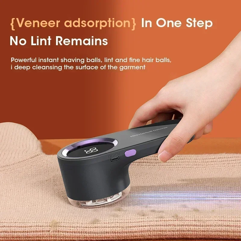 Rechargeable Electric Lint Remover with Digital Display, Portable Fabric Shaver & Hairball Trimmer for Clothing - Image 5