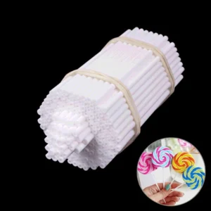 100 Pcs Plastic Sticks Hollow Core White For Party Dining Chocolate Sugar Candy Lollipop Sucker Sticks Cake Stick