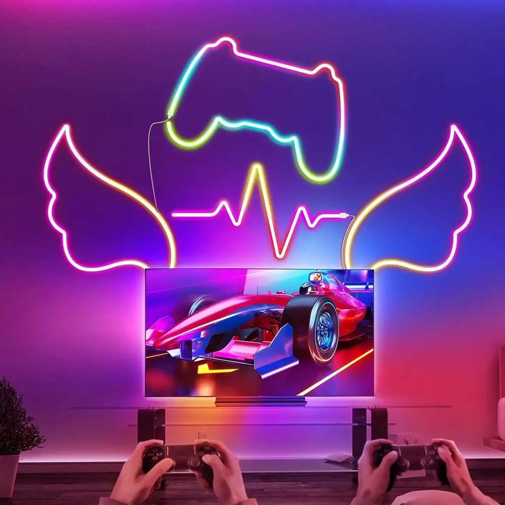 TUYA Neon LED Strip Lights 5V 72LEDs/M Silicone Neon Rope Light with Music Sync RGBIC Dreamcolor Chasing Strip Tape for Room - Image 5