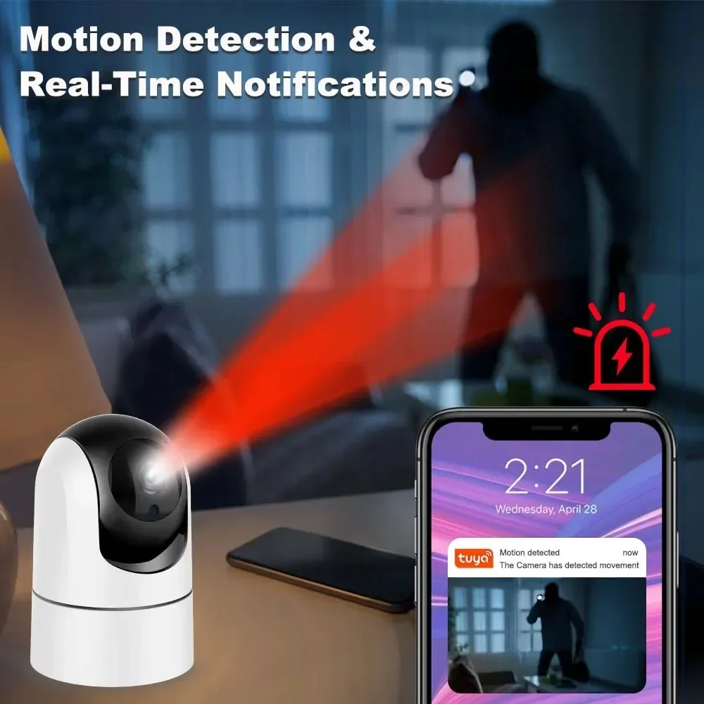 Tuya 5G WiFi IP Camera Indoor 6MP Wireless Security Surveillance Camera Auto Tracking Baby Monitor IR Night Vision 6x Zoom Cam - Image 4