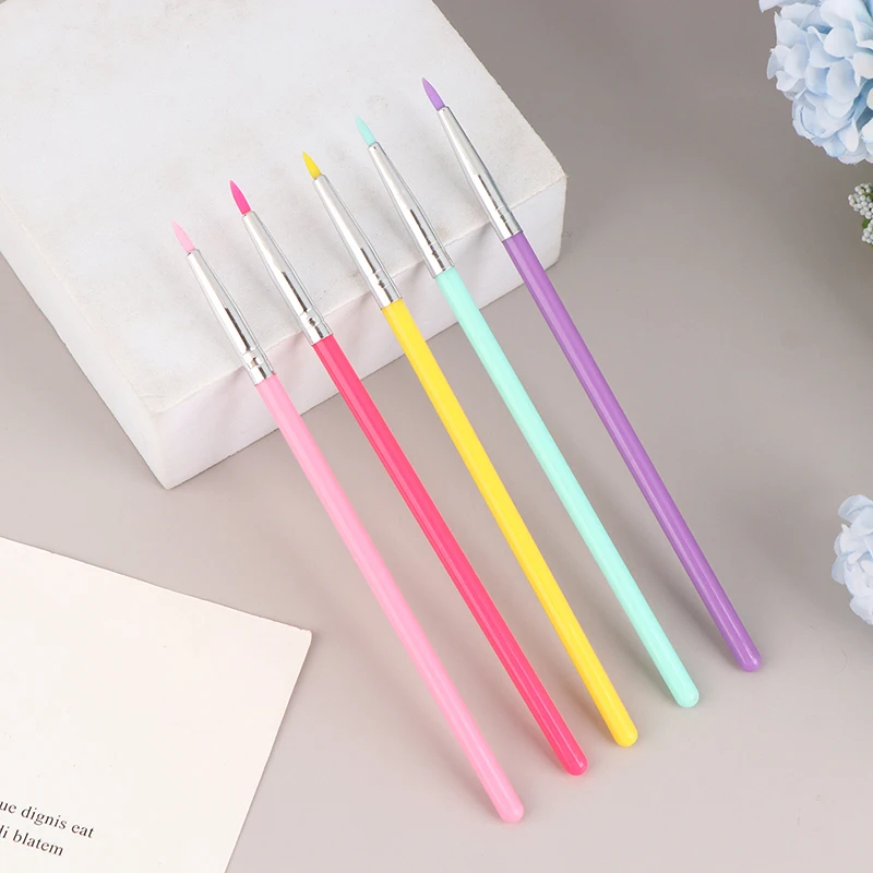 Silicone Concealer Brush Eye Makeup Assist Brush Eyeliner Brush Eye Shadow Eyebrow Details Nail Painting Tools Nail Art Brush - Image 4