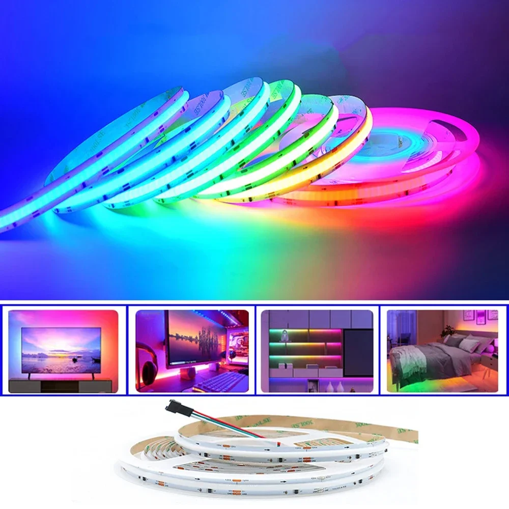 Addressable RGBIC COB LED Strip 12V 24V WS2811 Pixel Led Tape Tuya WiFi Control 1m 2m 3m 4m 5m LED Strip Light for Room Decor - Image 5