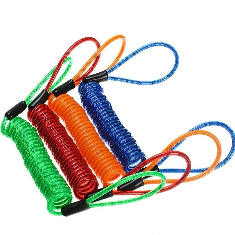 Bike Spring Cable Lock Anti-Theft Rope Alarm Disc Lock Bicycle Security Reminder Motorcycle Theft Protection 120-150cm - Image 6