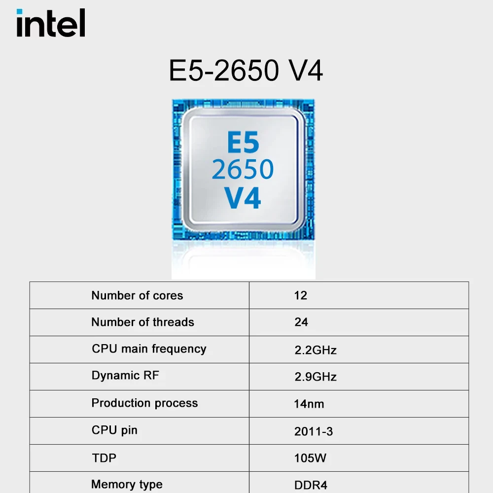 X99-8D4 SOYO Motherboard Set Kit With Intel LGA2011-3 Xeon E5 2650 V4 CPU DDR4 8GB (1*8GB) 2133MHZ RAM Memory NVME M.2 SATA - Image 3