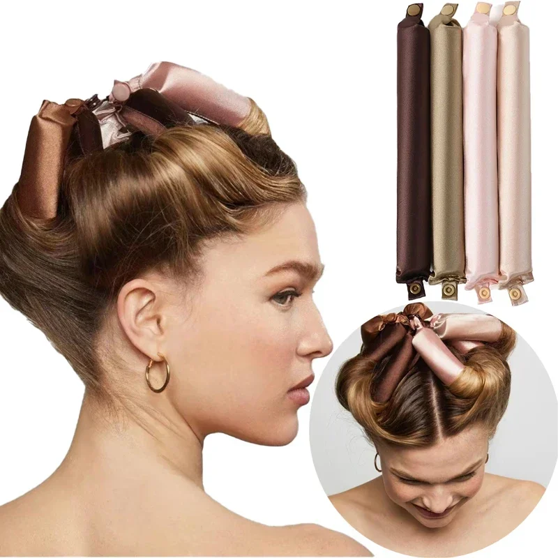 Heatless Hair Curlers Satin Curling Rod Headband No Heat Silk Curls Lazy Hair Rollers Soft Hair Curler to Sleep In Styling Tools - Image 2