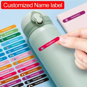 Custom Name Labels for Kids' Supplies - Personalized Waterproof Stickers for Bottles, Mugs & School Items for School Supplies