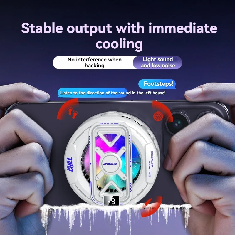 NEW Semiconductor Magnetic Cooler With Temperature Display Radiator Fast Heat Dissipation for Phones Gaming Tablet Cooling Pad - Image 6