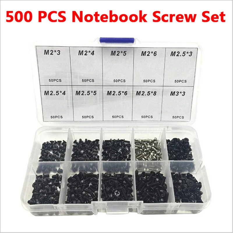 500pcs laptop computer screws set universal screw m2 m2.3 m3 - Image 2