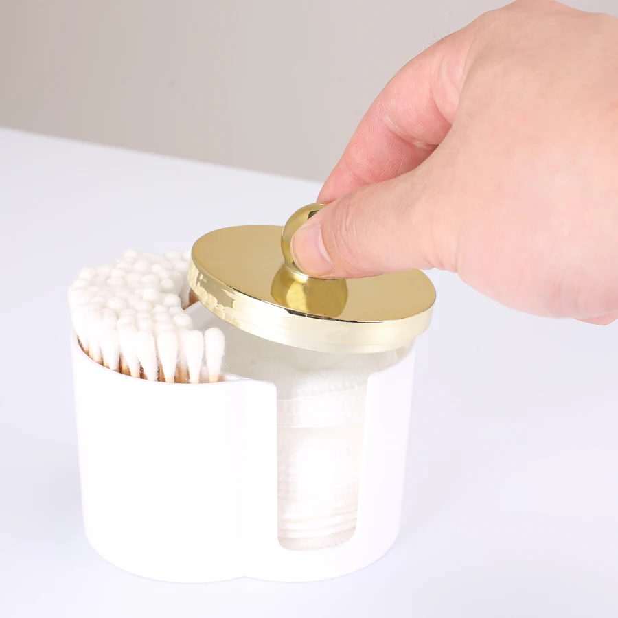 Bathroom Storage Container for Makeup Accessories Qtip Holder Clear Cotton Swab Cotton Balls Organizer Clear Vanity Organizer - Image 4