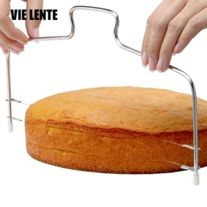 Double Line Cake Cut Slicer Kitchen Cooking Tool Cake Cutter Adjustable Stainless Steel Device Cake Decorating Baking Accessorie