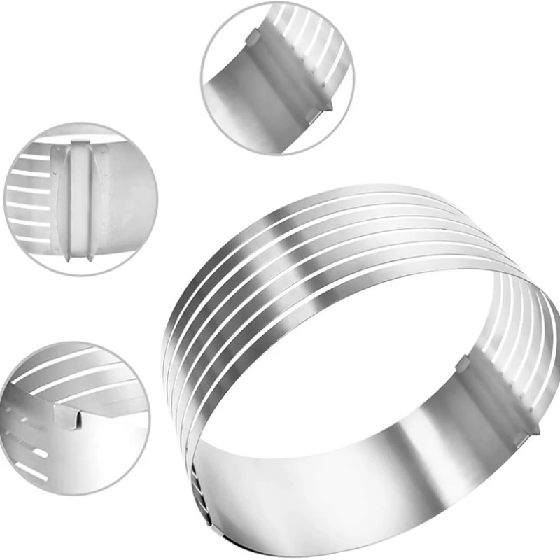 DIY Adjustable Cake Cutter Slicer Mold Bakeware Cutter Cake Slicer Ring Baking Cake Tool Kitchen Baking Accessories - Image 5