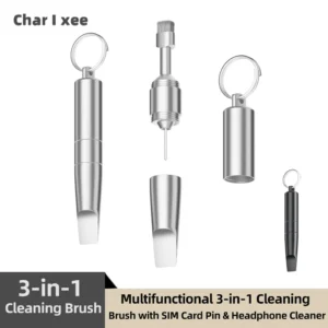 3-in-1 SIM Eject Needle Earbuds & Phone Receiver Cleaning Kit for iPhone Headphone & Speaker Cleaner
