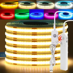 5V Motion Sensor LED COB Light Strip Human Induction USB/Battery Powered Flexible Lamp Under Cabinet Stairs Wardrobe Nightlights