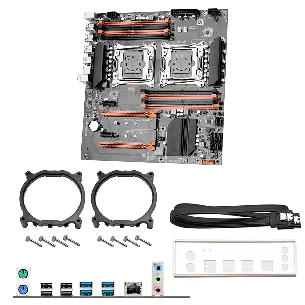 X99 Dual CPU Motherboard Kit lntel Xeon E5 2680 V4&DDR4 16GB (2*8GB) LGA2011-3 M.2 NVME for Desktop Gaming Computer - Image 3