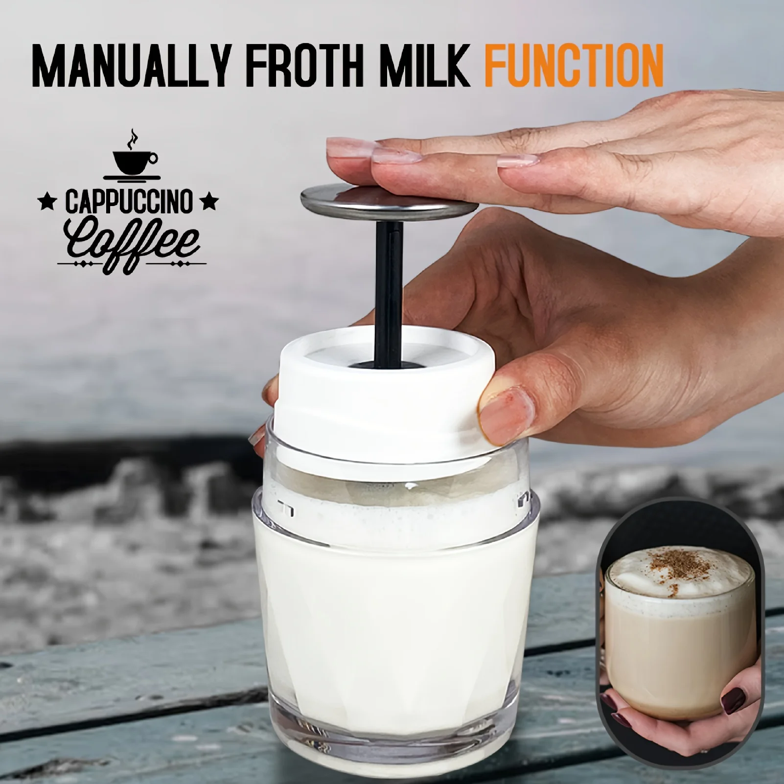 HOMEFISH 3 In1 Portable Coffee Machine Hot/Cold Water Manual Espresso Maker For Capsule & Ground Hand Press Brewer hiking Travel - Image 4