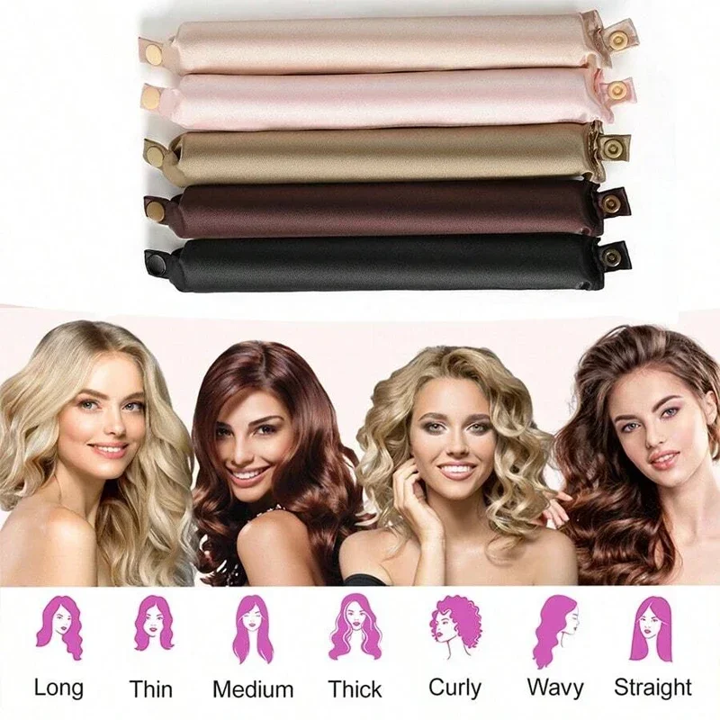 Heatless Hair Curlers Satin Curling Rod Headband No Heat Silk Curls Lazy Hair Rollers Soft Hair Curler to Sleep In Styling Tools - Image 3